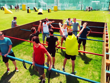 Human Table Football in Prague